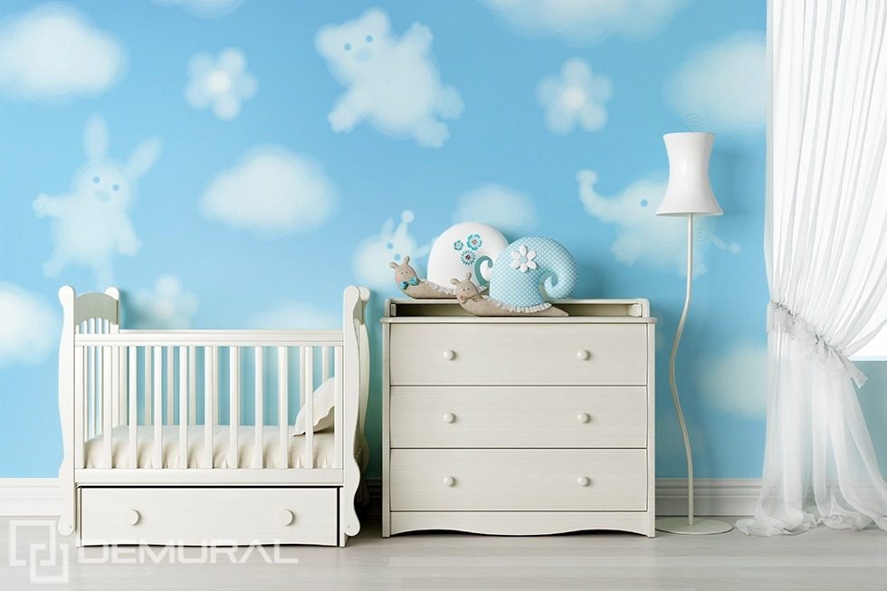 Забавные облака Фотообои для детской комнаты Фотообои Demural