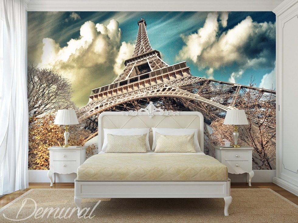 Под крышами Парижа Фотообои Эйфелева башня Фотообои Demural