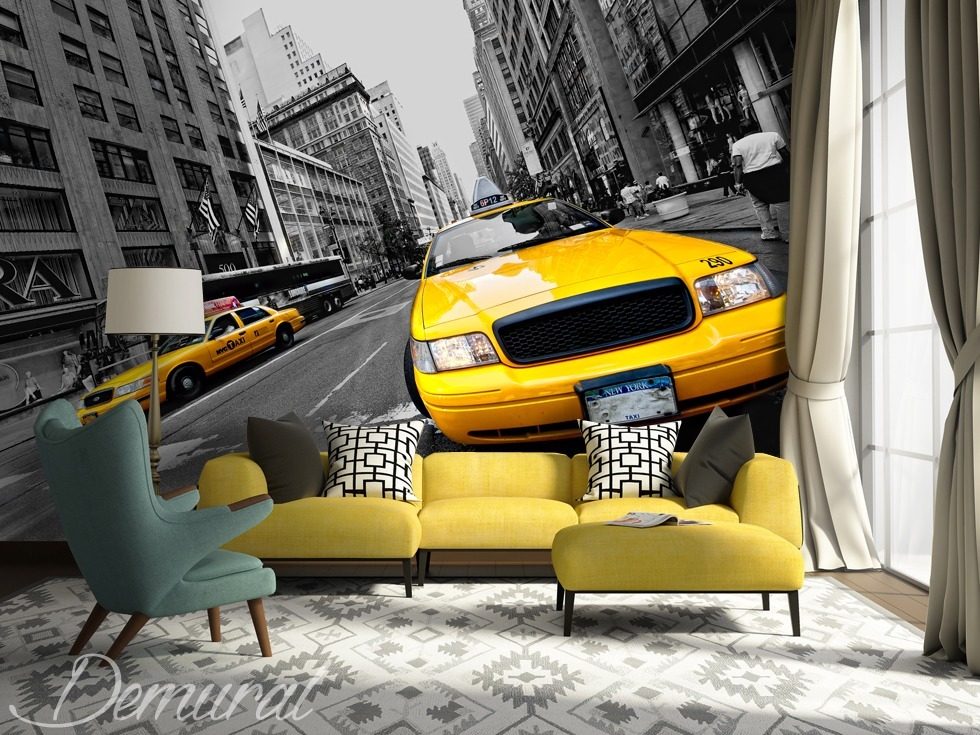 Давай прокатиться на желтом такси Фотообои Город Фотообои Demural